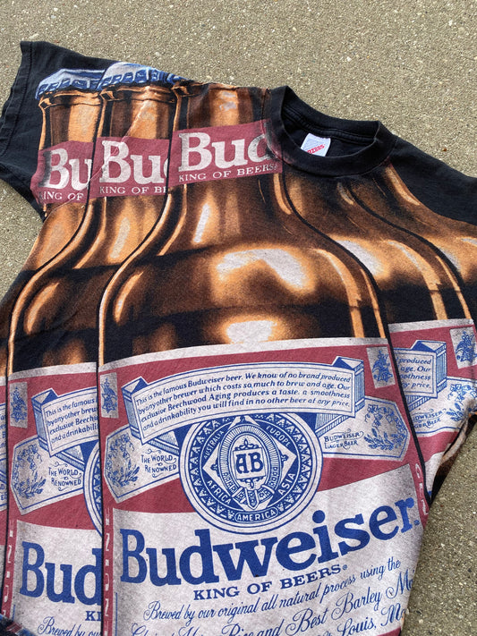 Vintage Budweiser Bottle AOP shirt size large