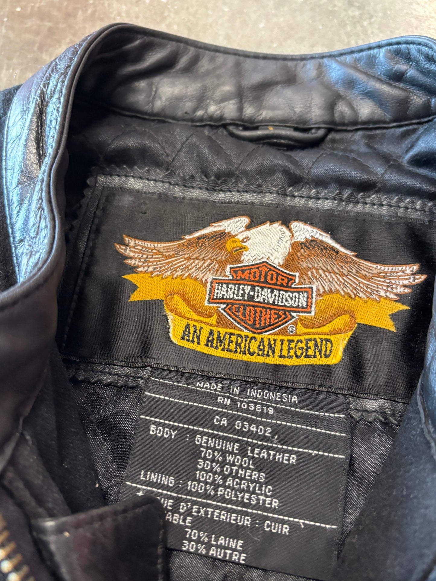 Vintage Harley Davidson varsity jacket size xl