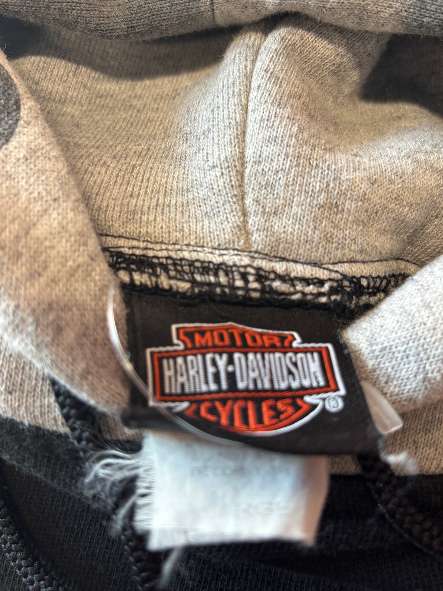 Vintage Harley Davidson Grey Flame hoodie size extra large