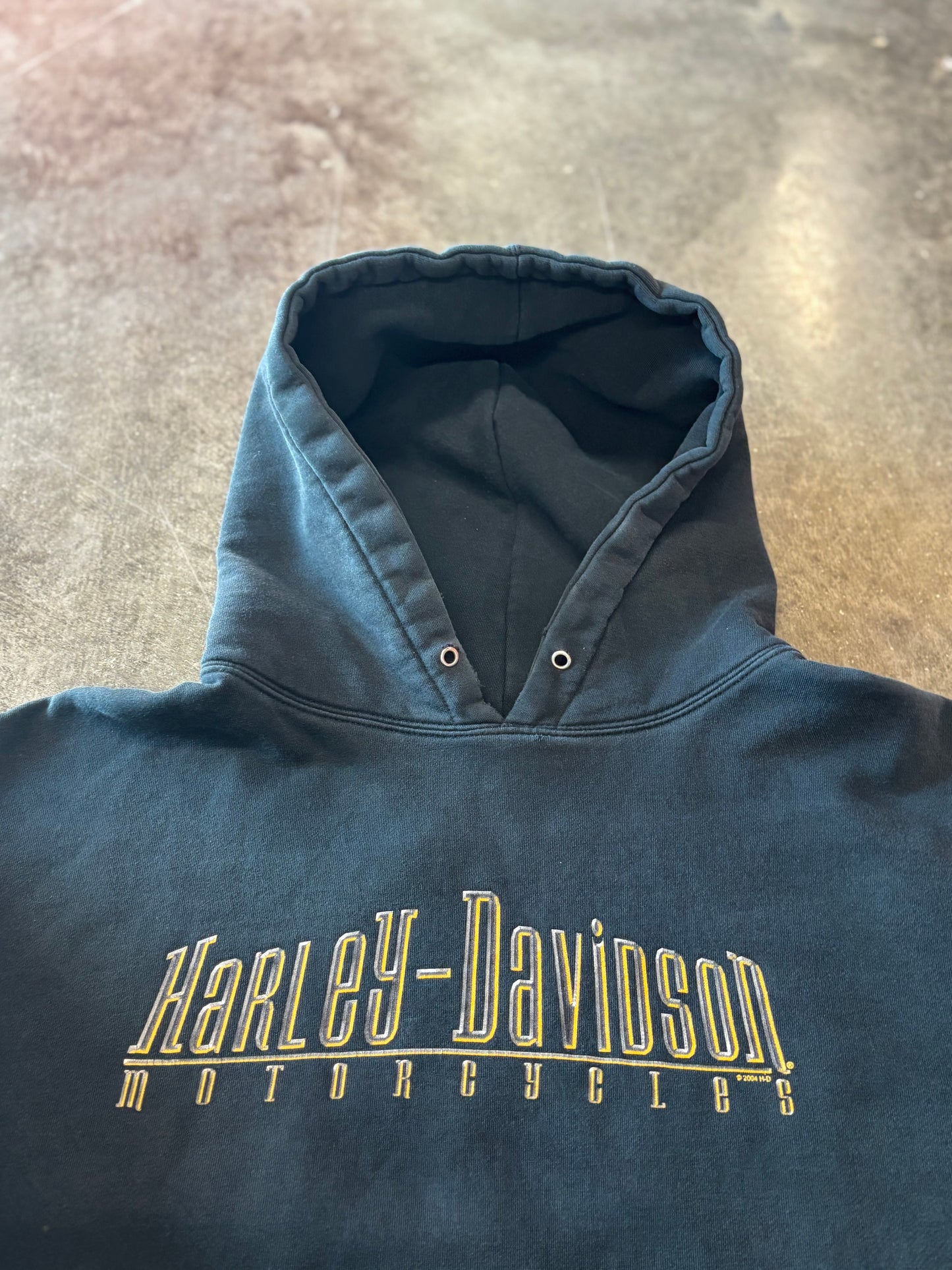 Vintage Harley Spellout hoodie size xl