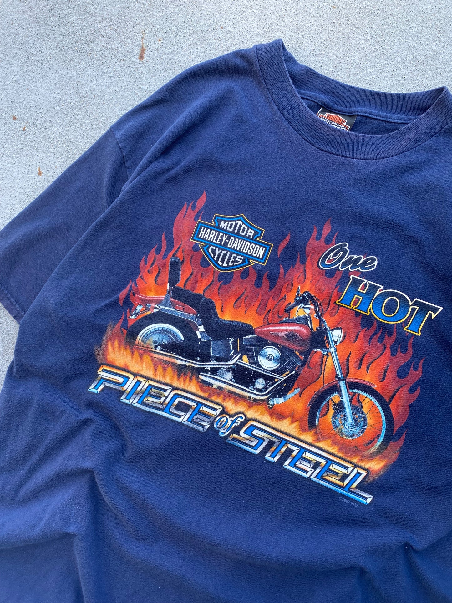 Vintage Harley One hot piece of steel shirt Size XL