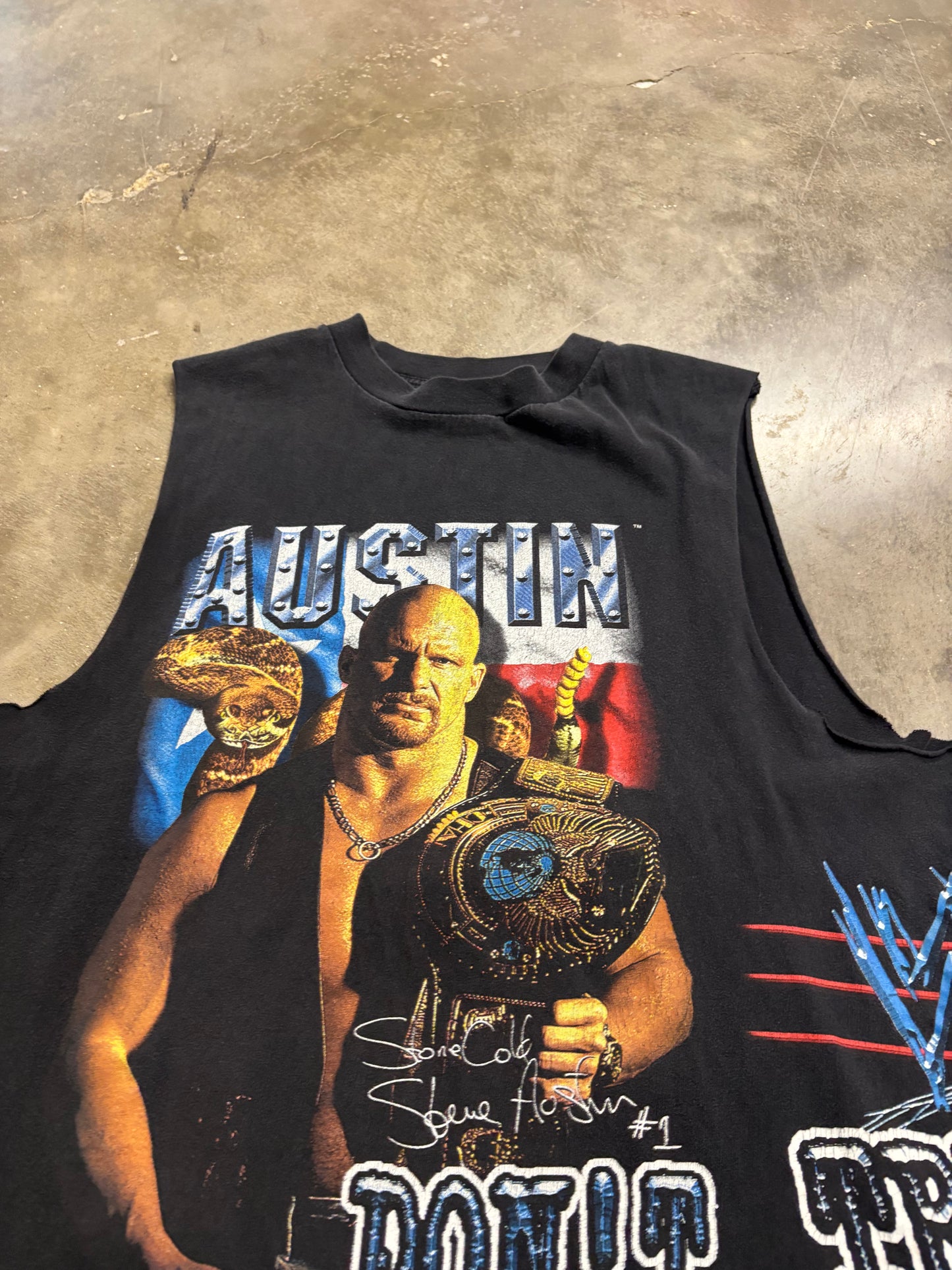 Vintage Stone Cold WWF chop shirt size large