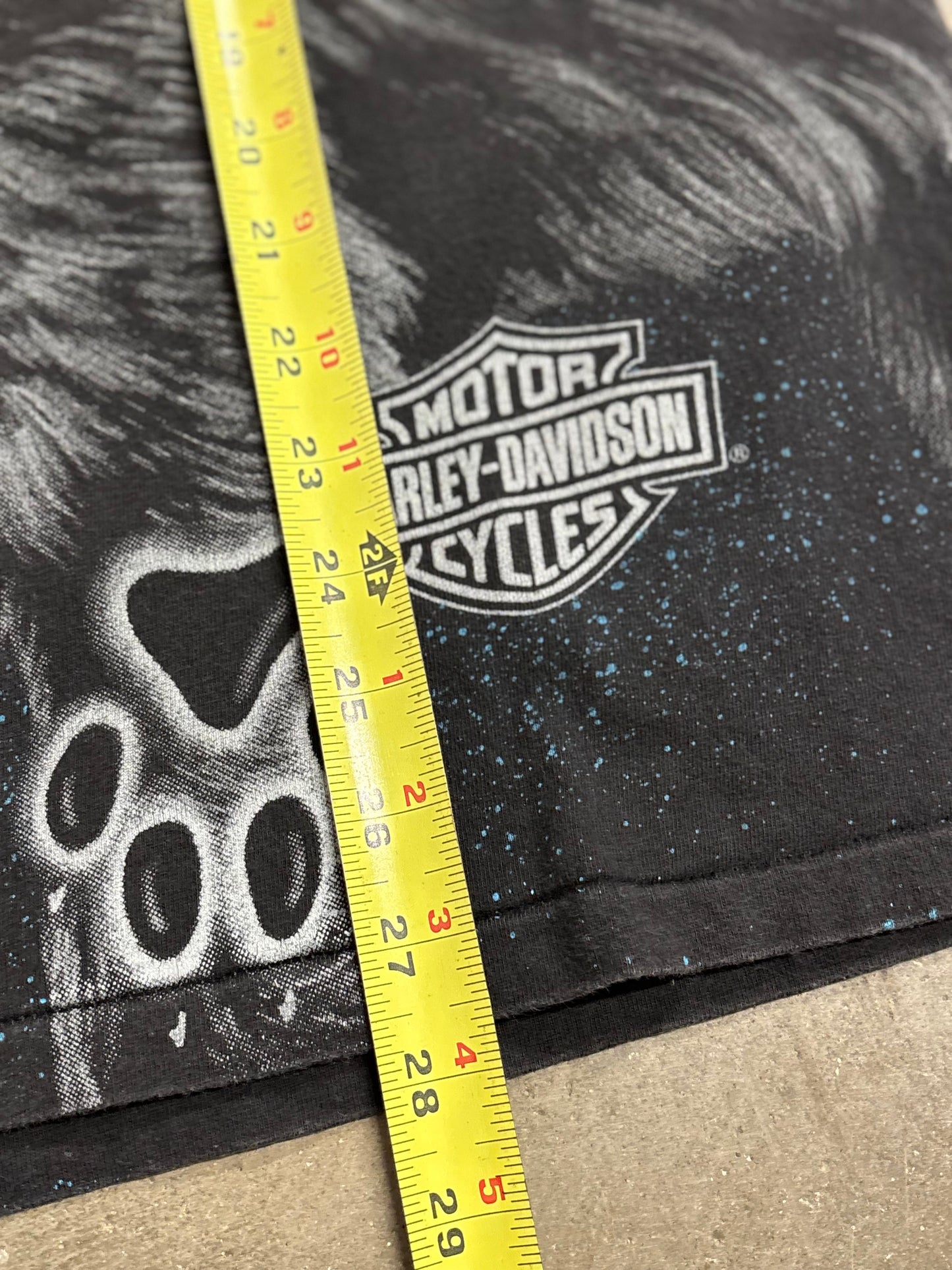 Vintage Harley Davidson Wolf AOP shirt size large