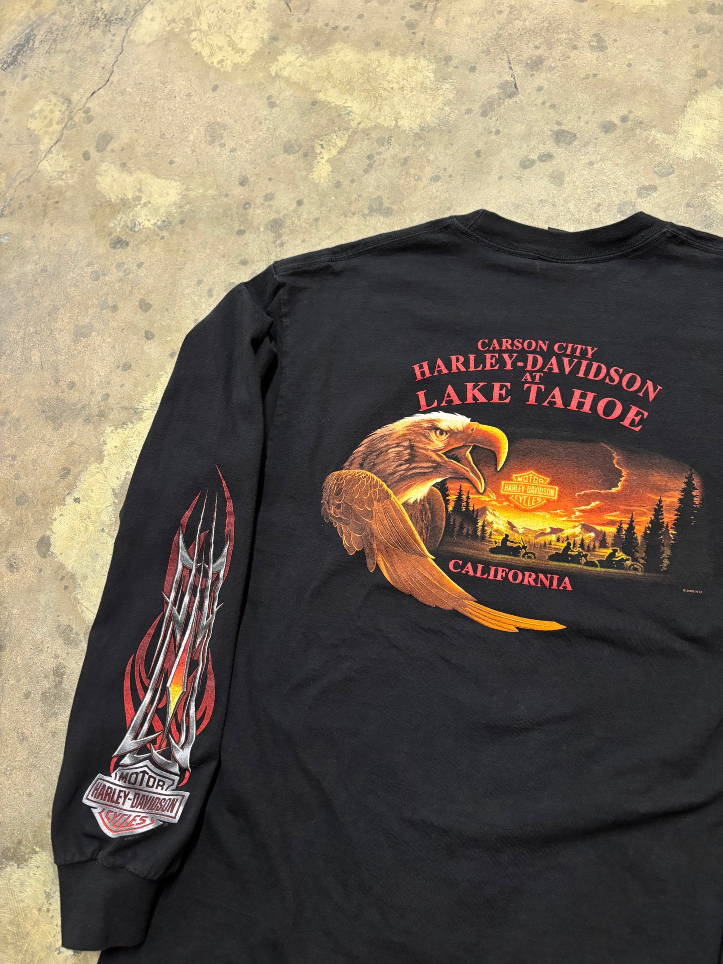 Vintage Harley Davidson red blade longsleeve shirt size large