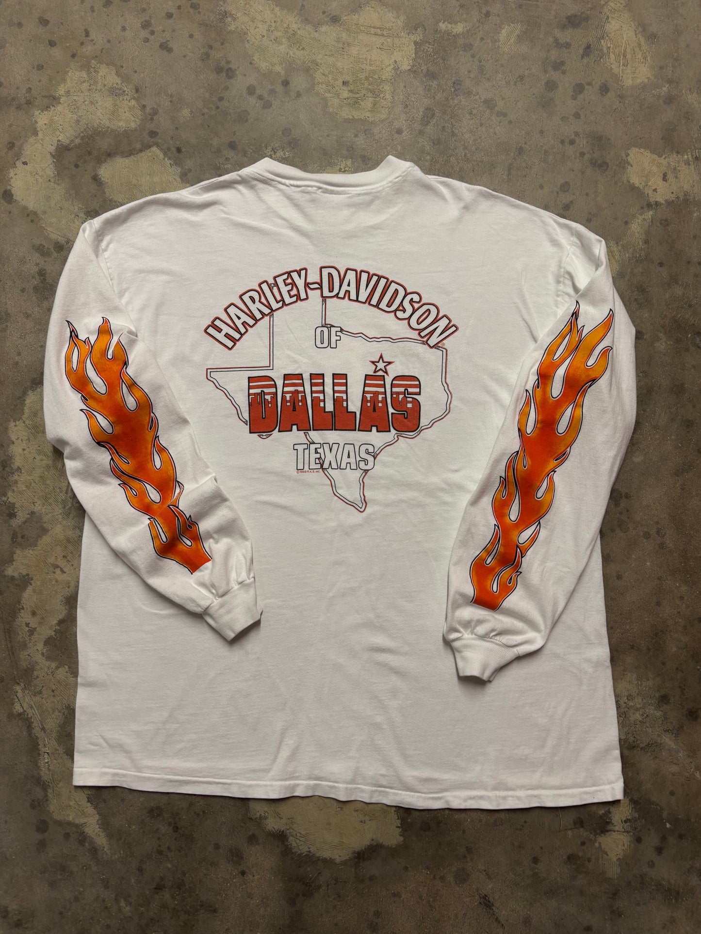 Vintage Harley Davidson flame long sleeve shirt size XXL