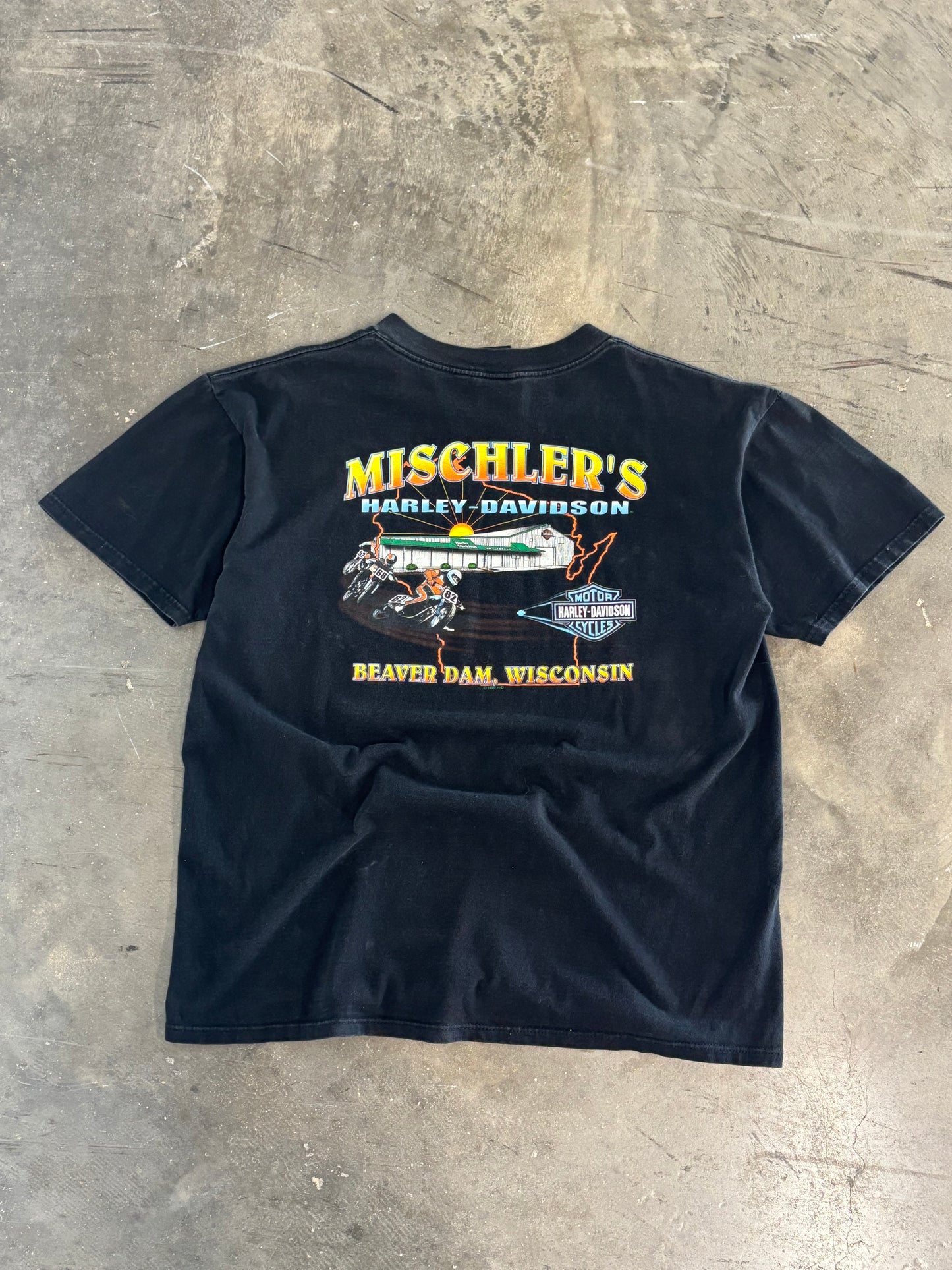 Vintage Harley Davidson midnight rider purple flame shirt size xl
