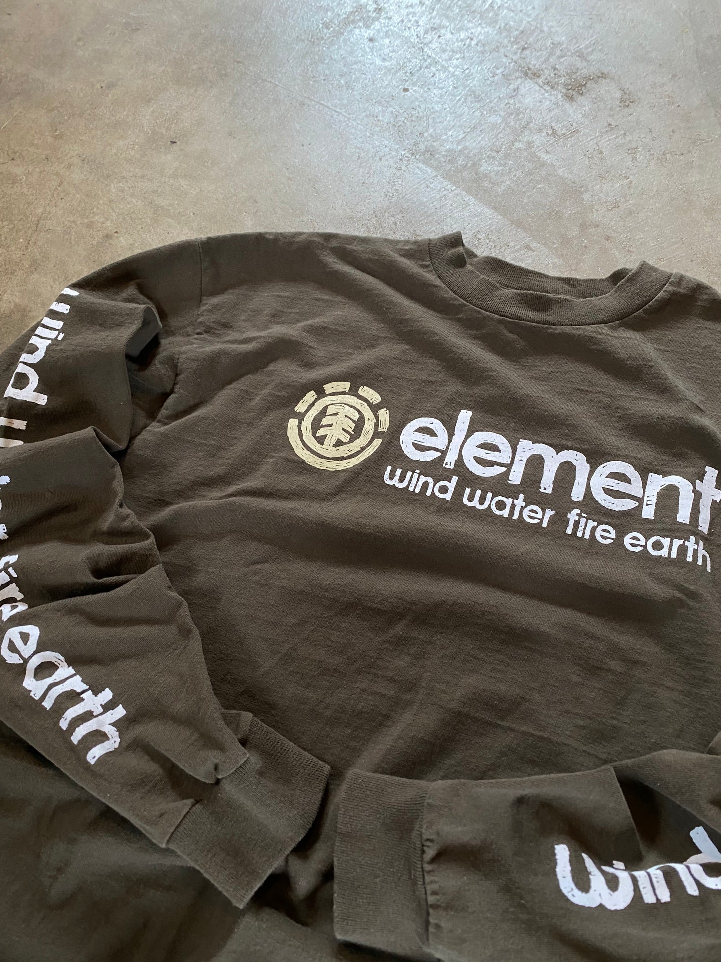 Vintage Earth Tone Element Green Long sleeve Size Large