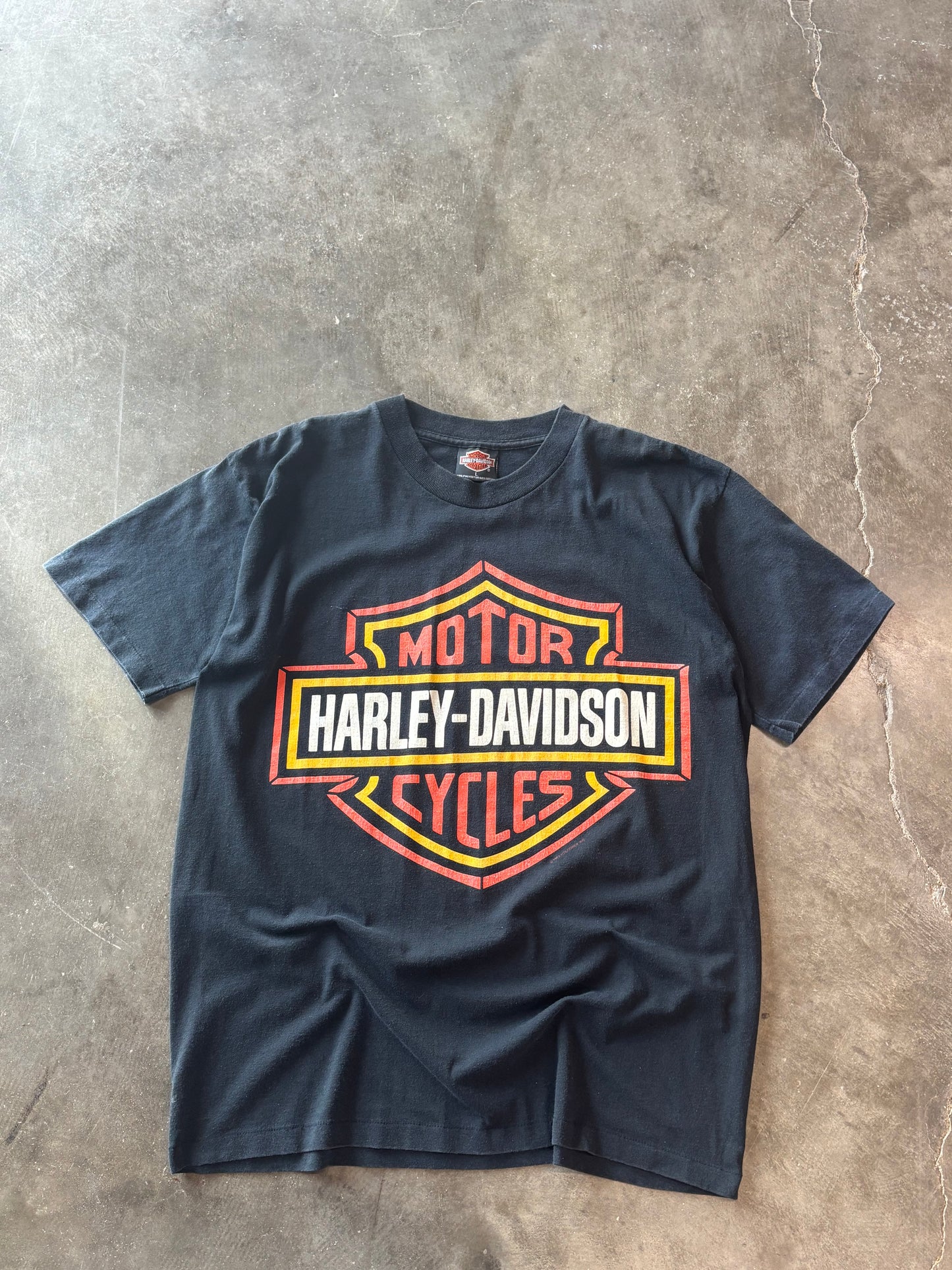Vintage Harley Davidson big shield logo size large