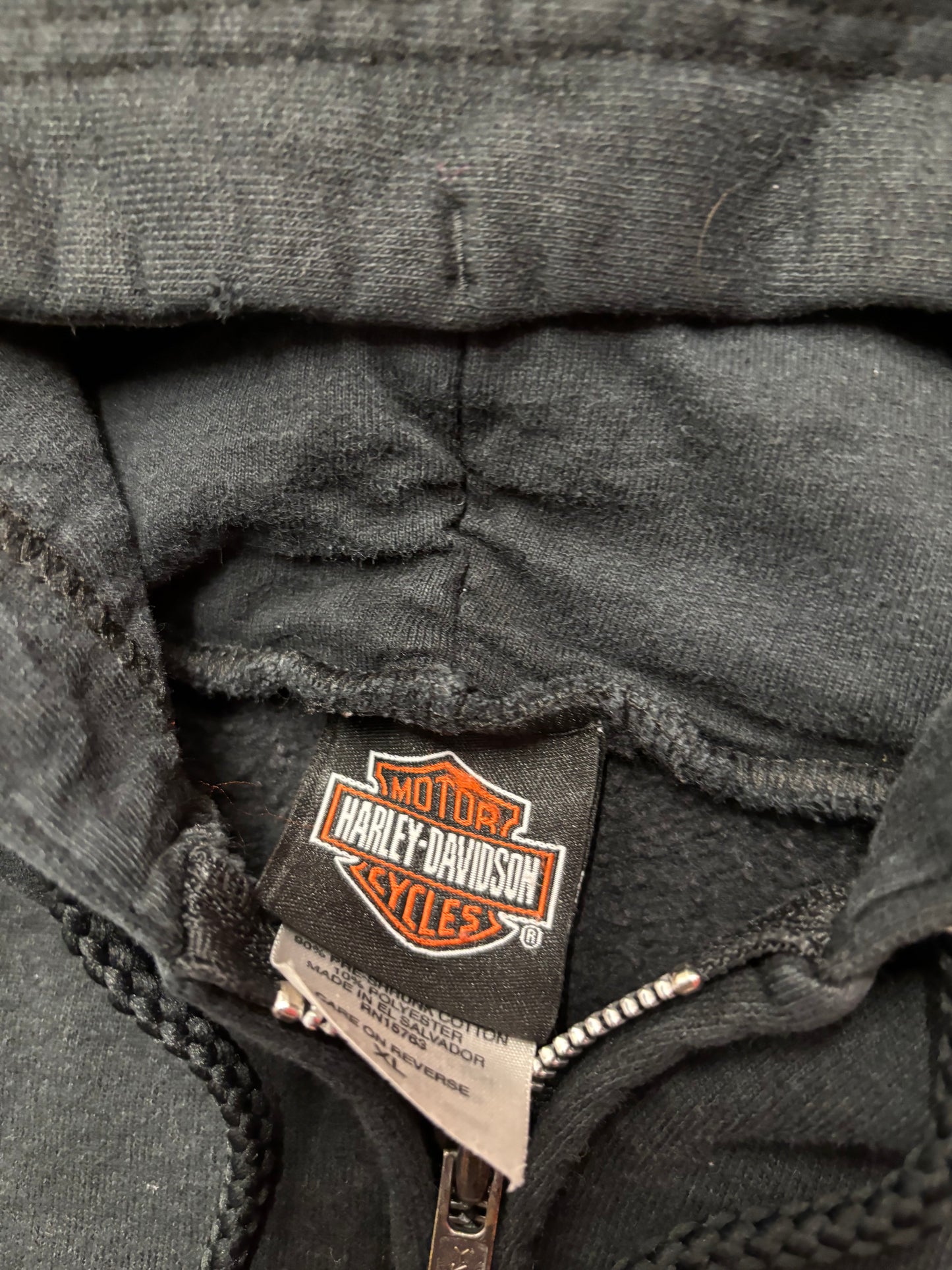 Vintage Harley Davidson zip poker zip-up hoodie size XL