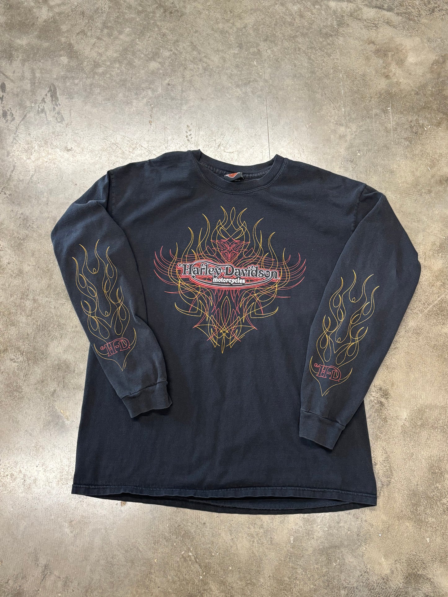 Vintage Harley Davidson Ribbon long sleeve size xl