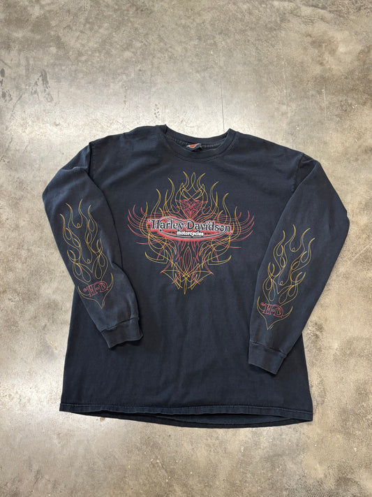 Vintage Harley Davidson Ribbon long sleeve size xl