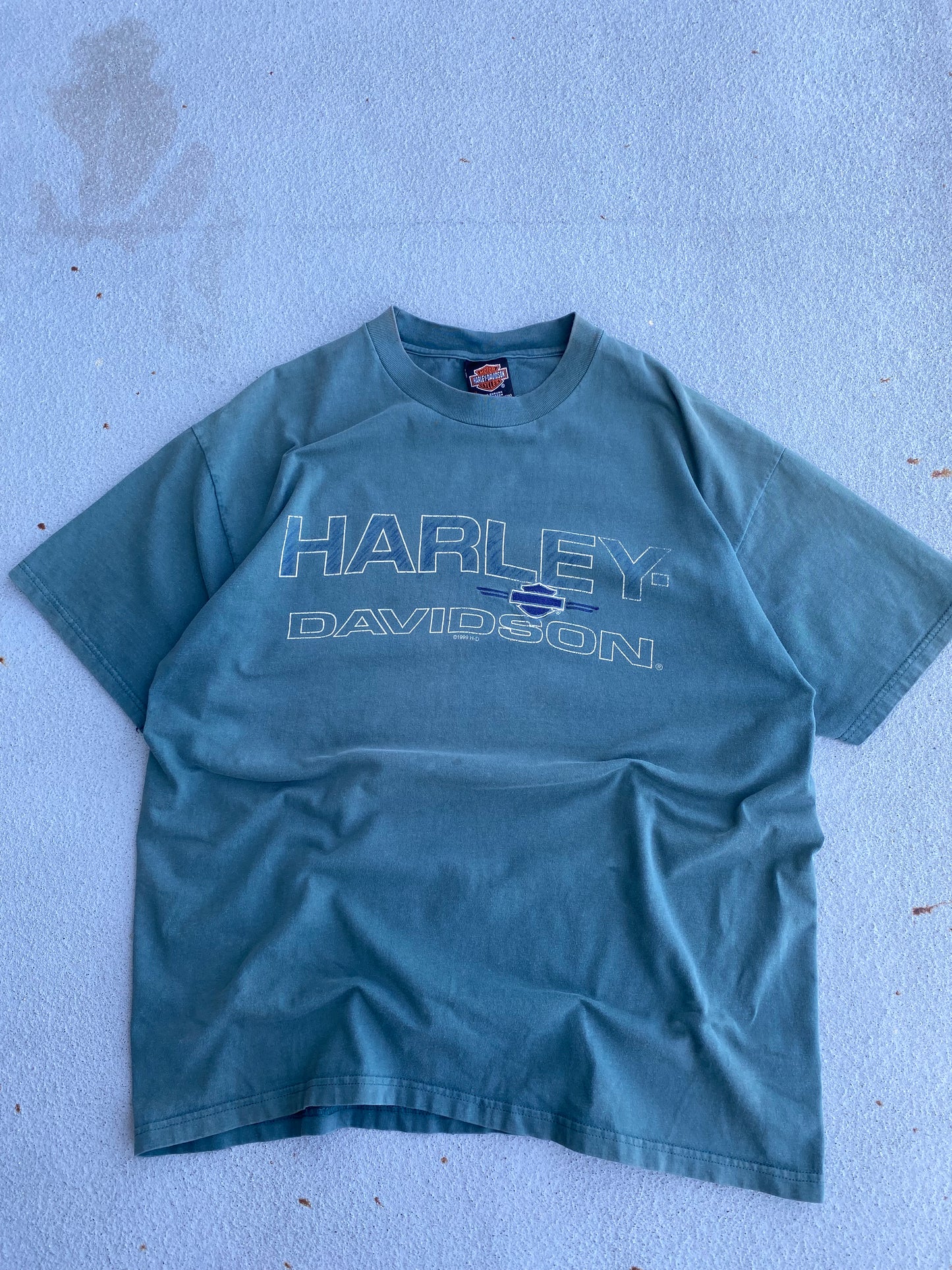 Vintage Harley Davidson green shirt Size XL
