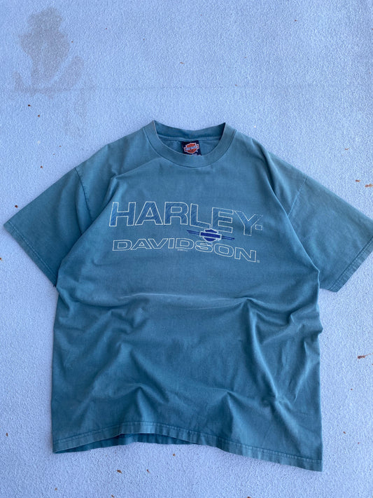 Vintage Harley Davidson green shirt Size XL