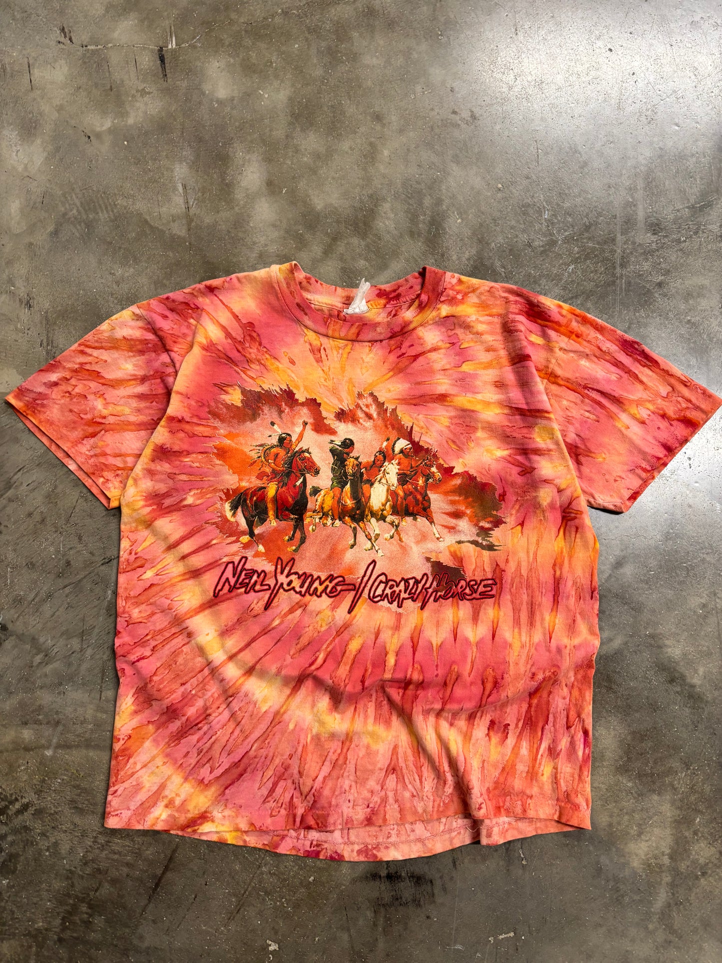 Vintage Neil Young tie dye shirt size xl