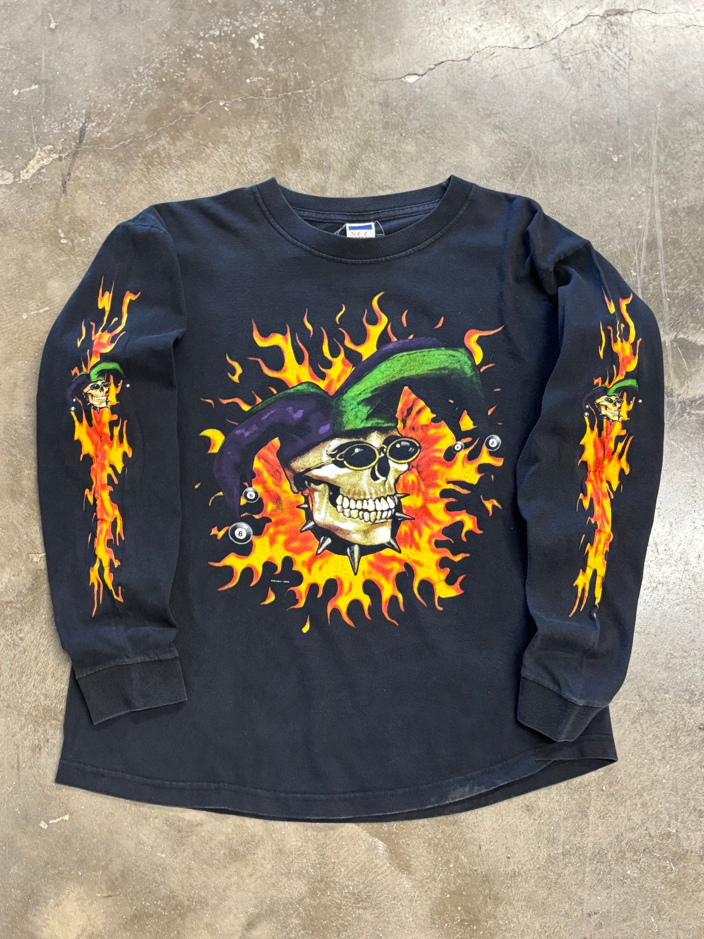 Vintage Jester flame long sleeve size large