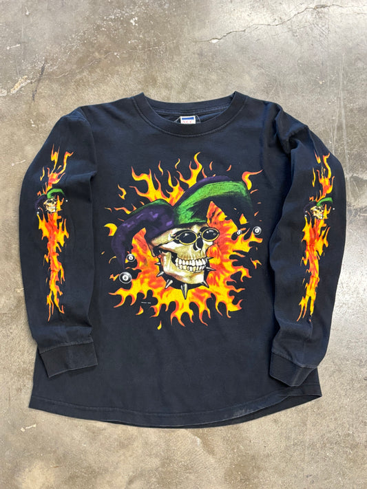 Vintage Jester flame long sleeve size large