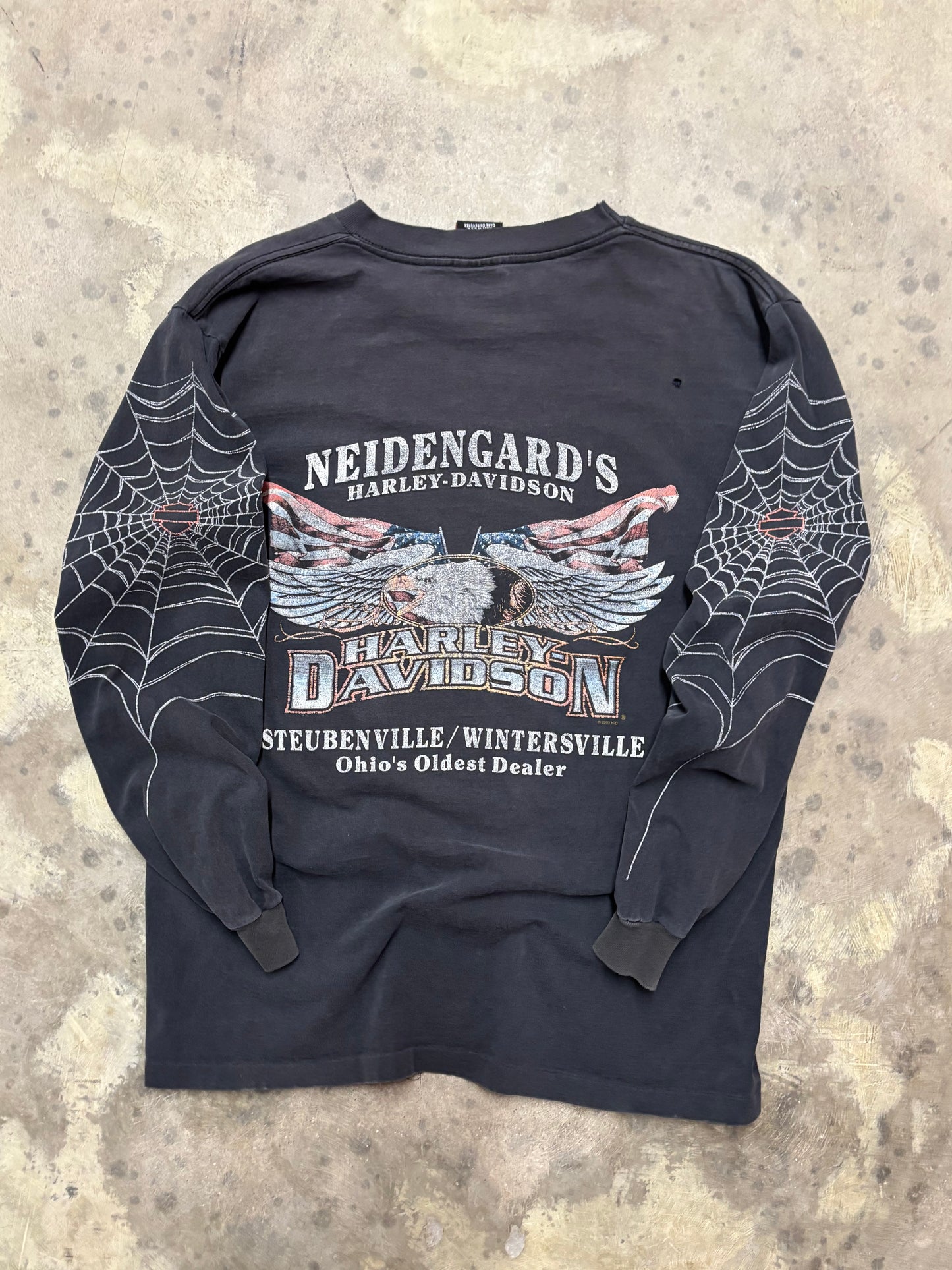 Vintage Harley Davidson spider web shirt size large