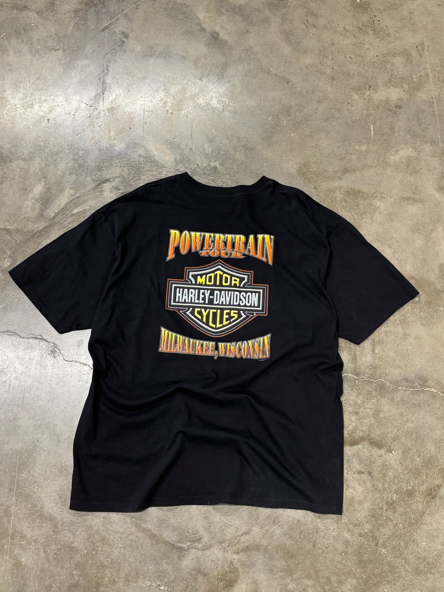 Vintage Harley Davidson power train shirt size xxl