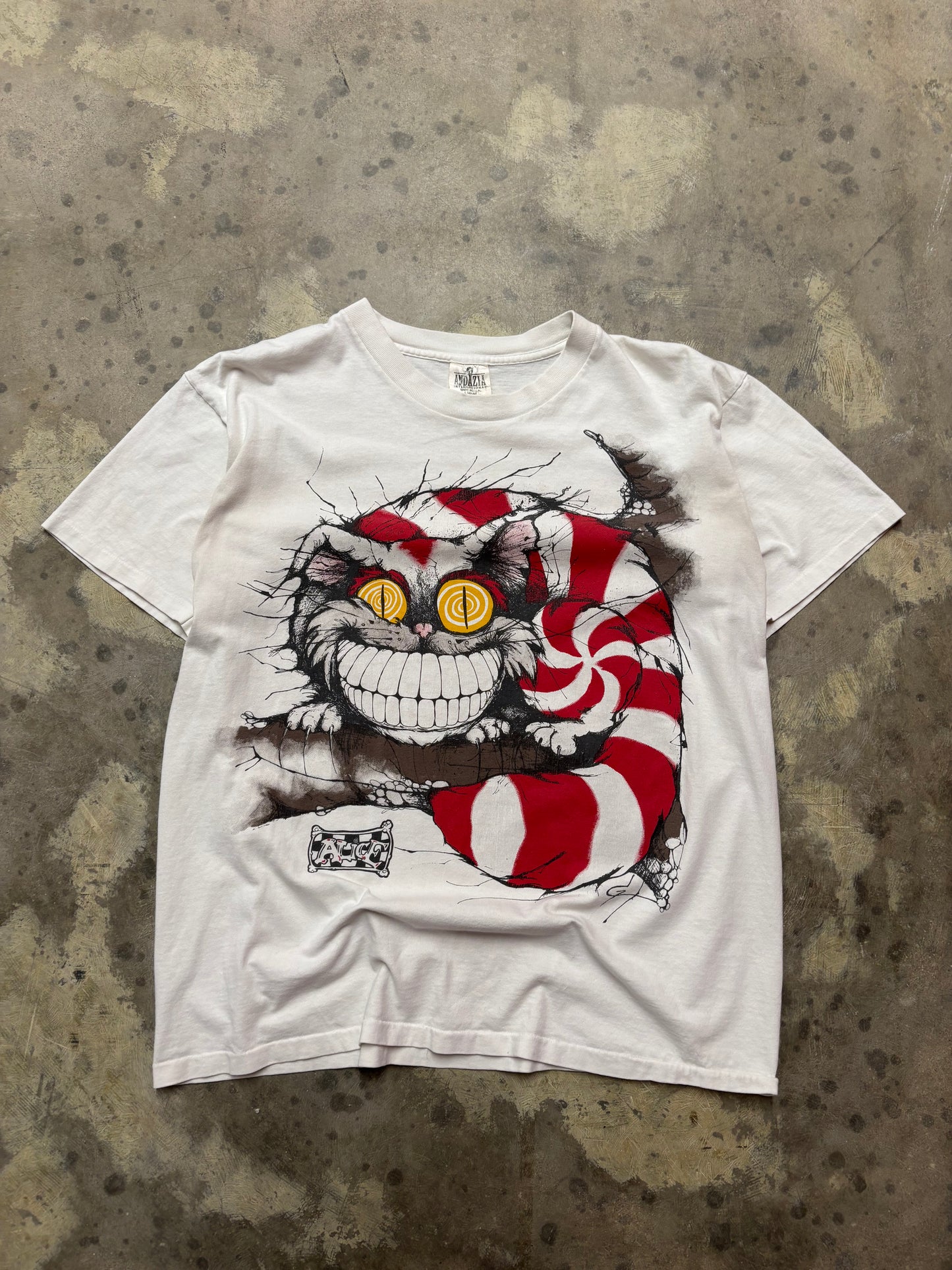 Vintage Alice In wonderland Cheshire Cat shirt size large