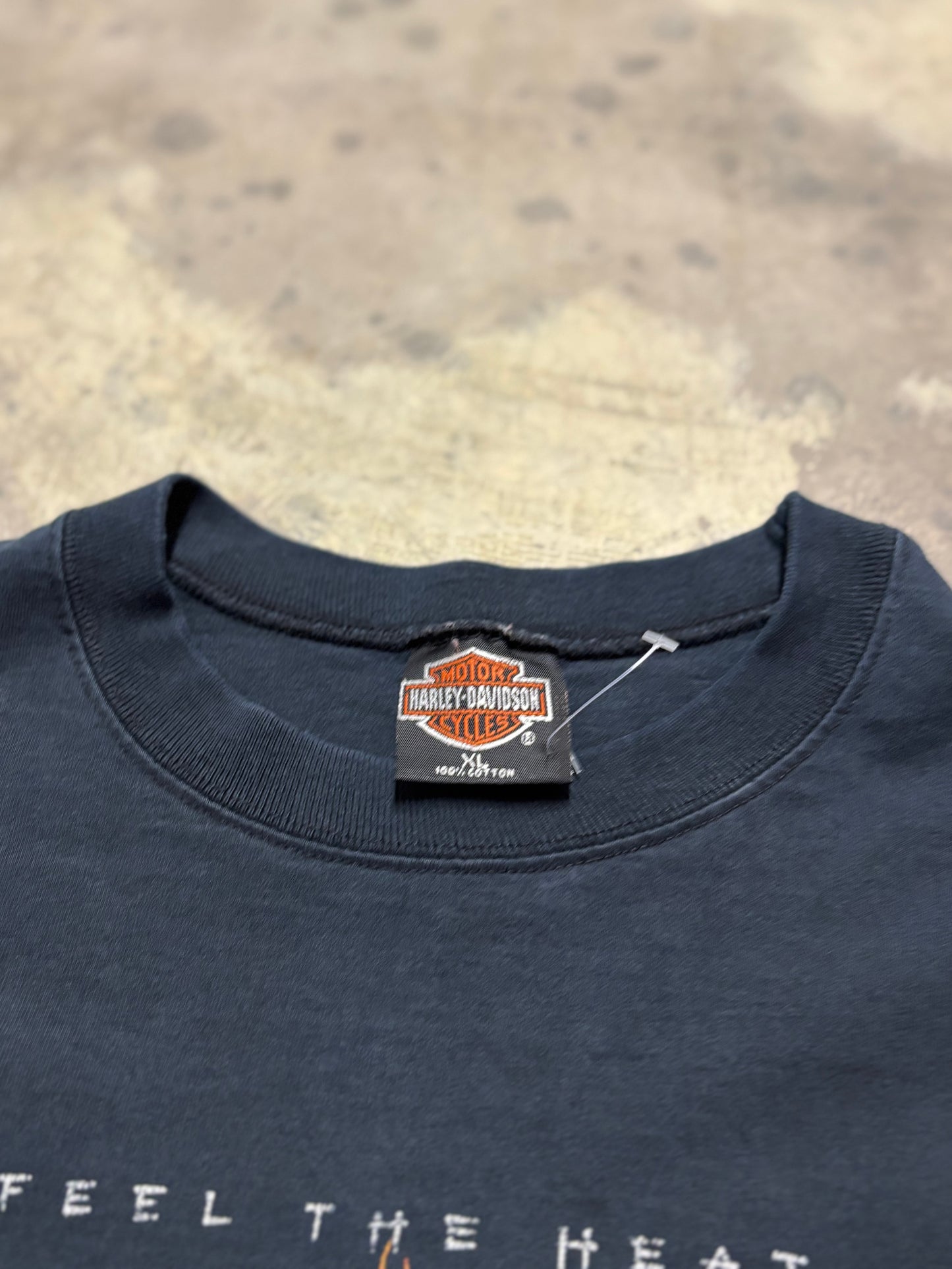 Vintage Harley Davidson Feel The Heat long sleeve shirt size XL