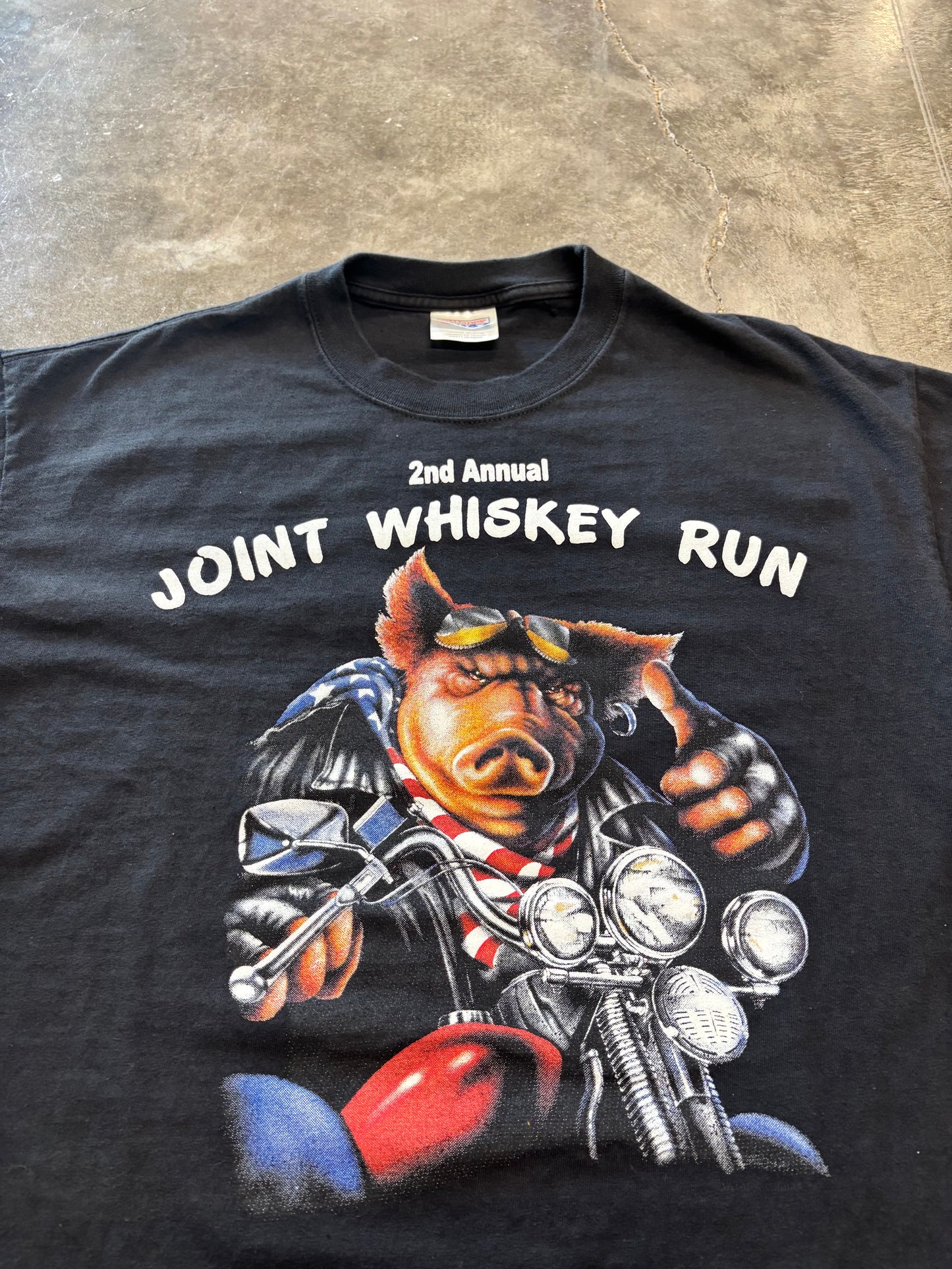 Vintage Biker Pig shirt size large