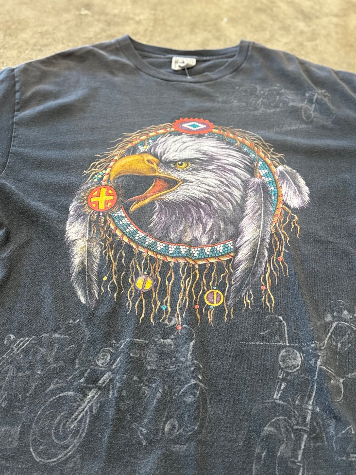 Vintage CMJ Faded Biker Shirt size XL