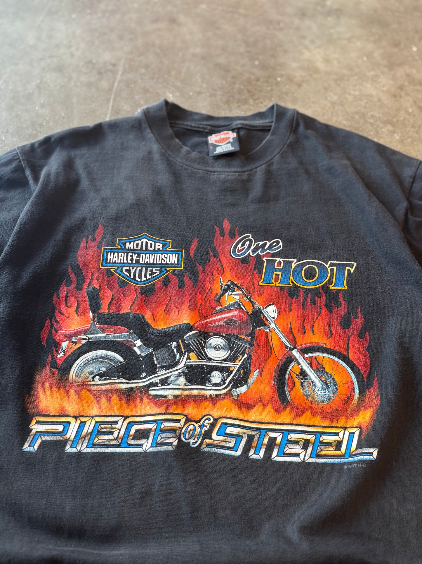 Vintage Harley Davidson One hot piece of steel shirt size large
