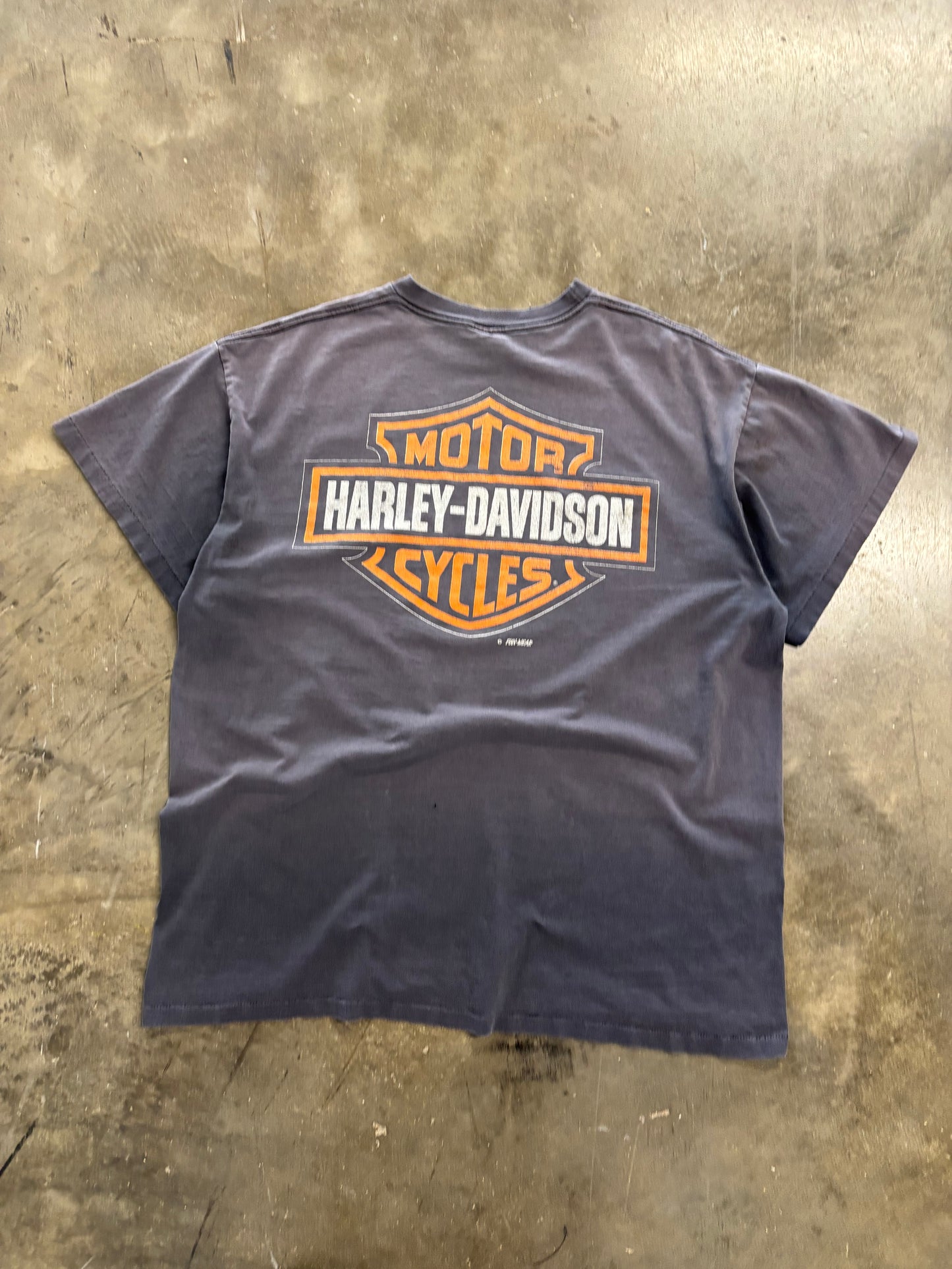 Vintage Faded Out Harley Davidson Screaming Eagle shirt size xl