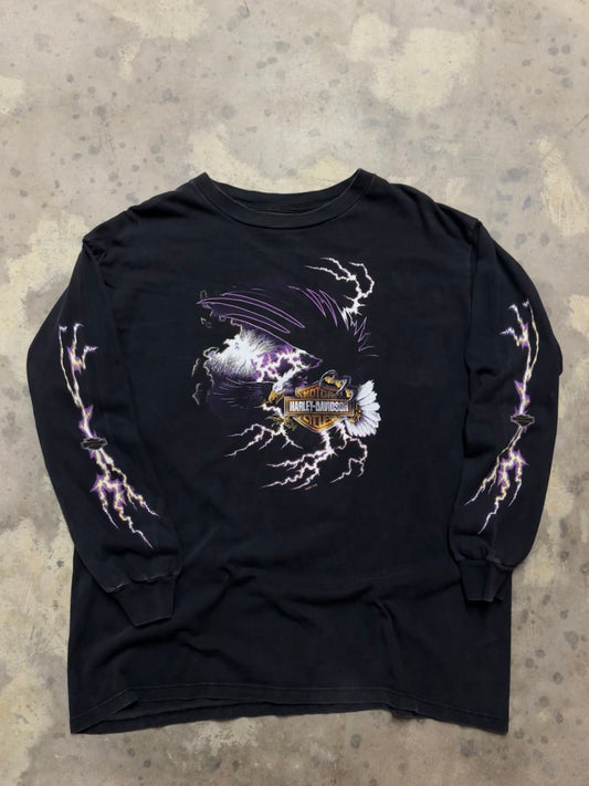 Vintage Harley Davidson purple lightning shirt size XL