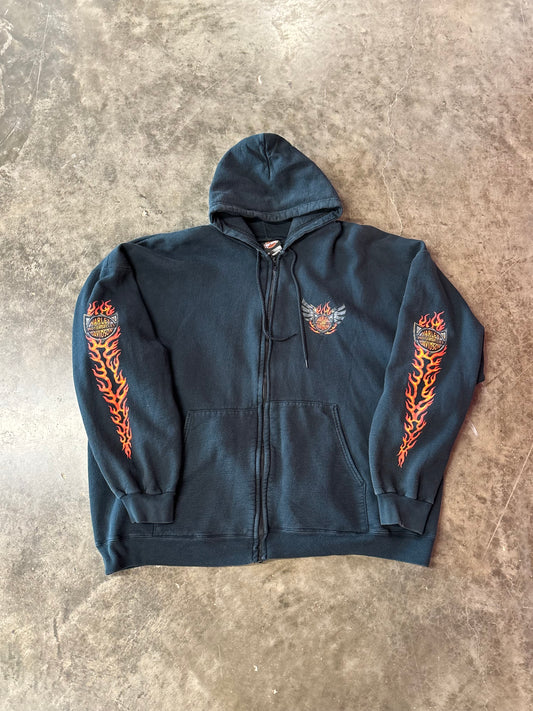 Vintage Harley Davidson tribal zip up hoodie size xxl