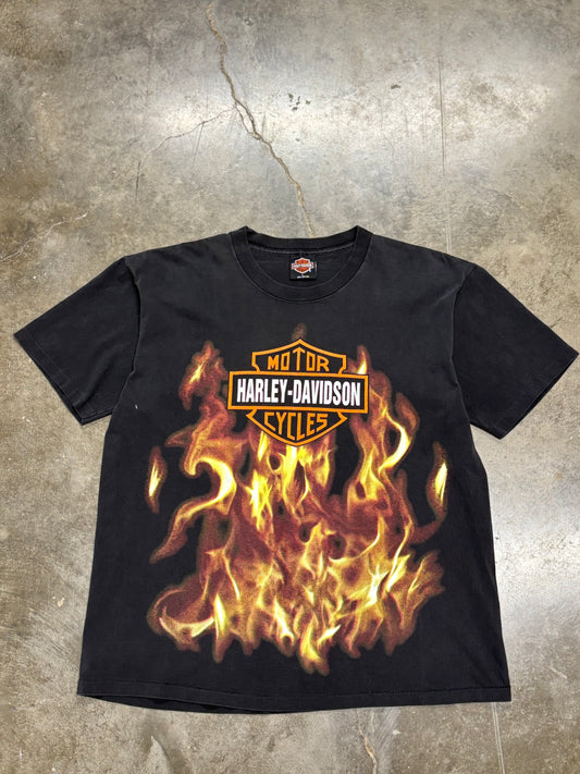 Vintage Harley Davidson Rising flames shirt size large