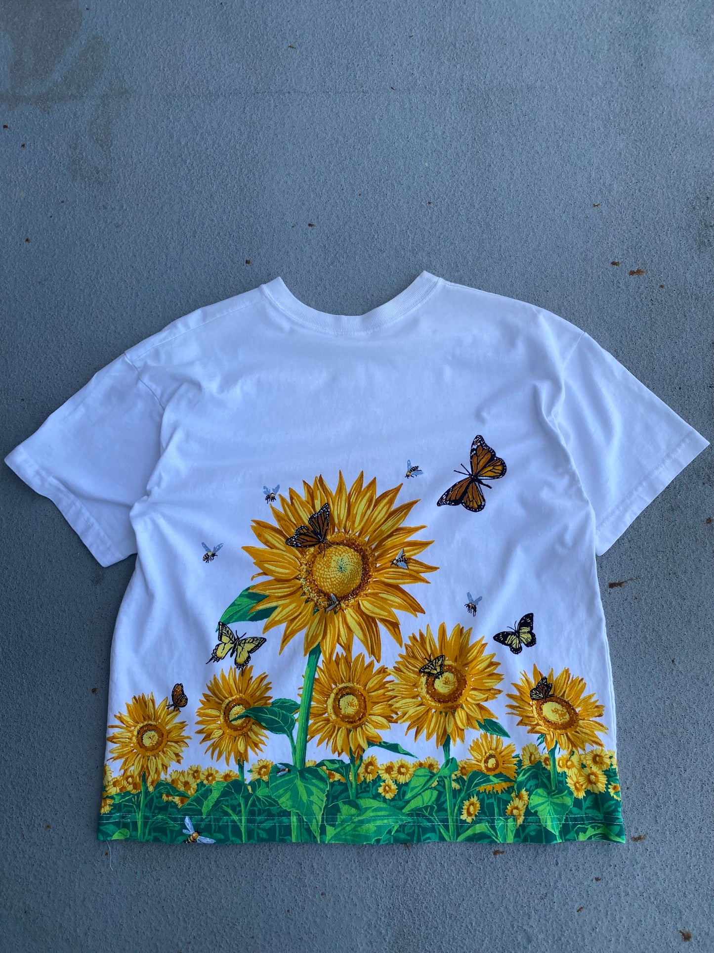 Vintage Sunflower Nature AOP Boxy Large