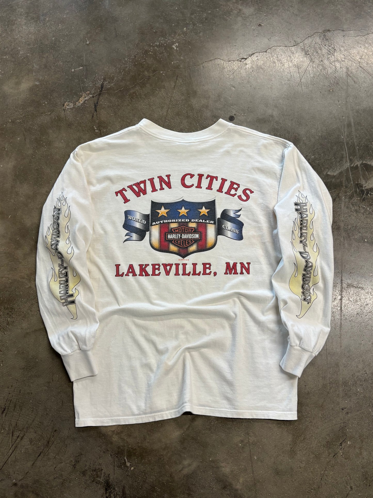Vintage Harley Davidson Marshmallow long sleeve size large