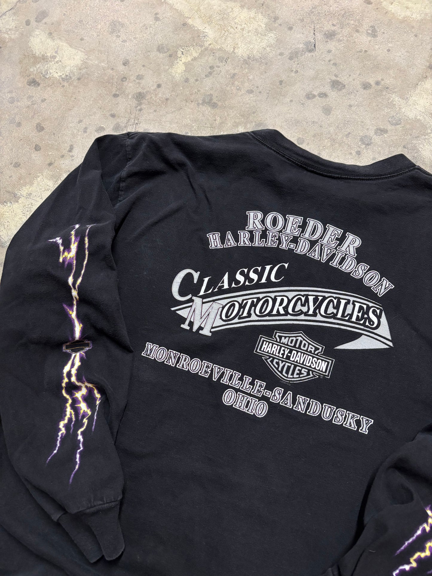 Vintage Harley Davidson purple lightning eagle shirt size extra large