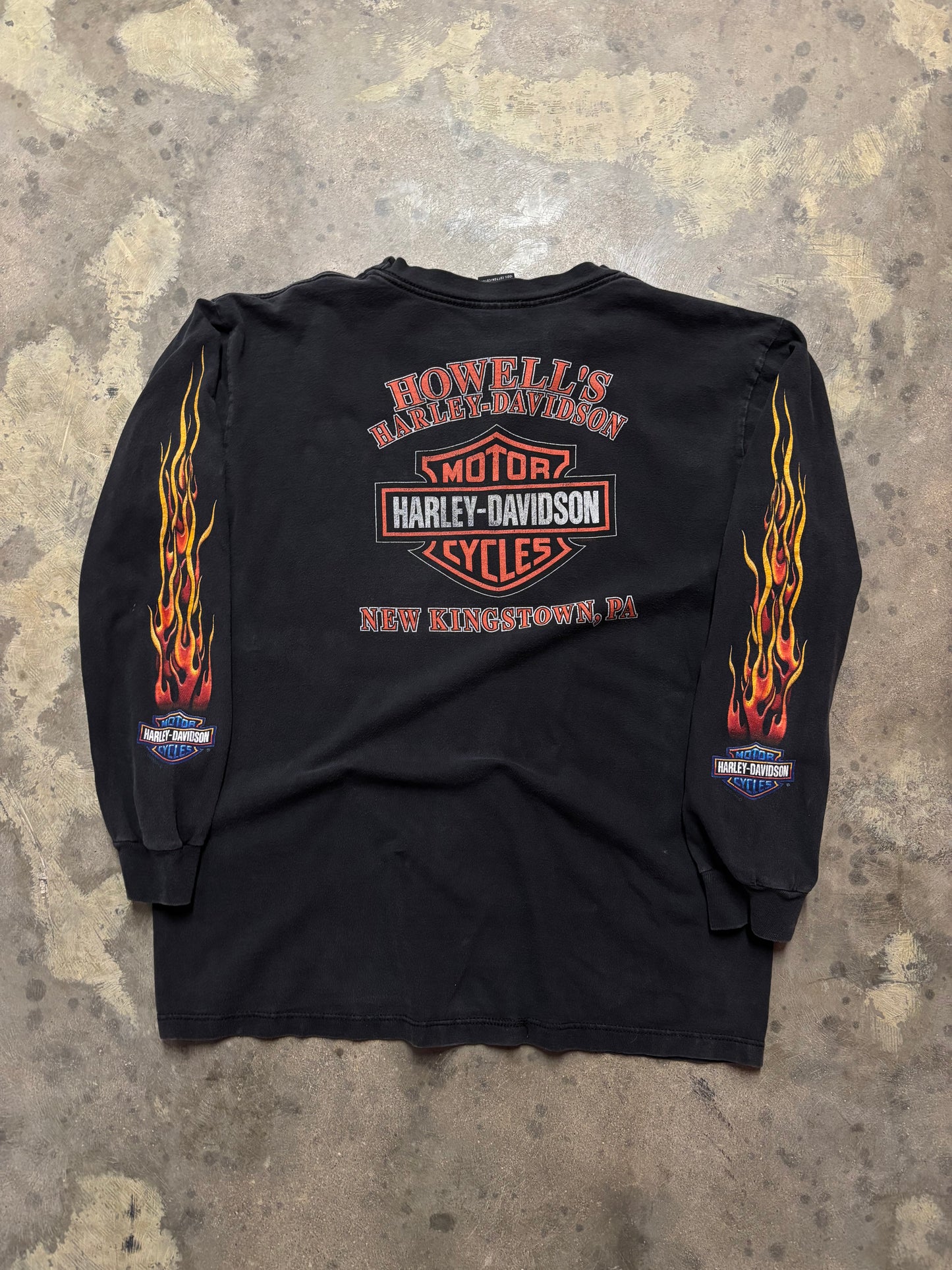 Vintage Harley Davidson Eagle Flame shirt size large