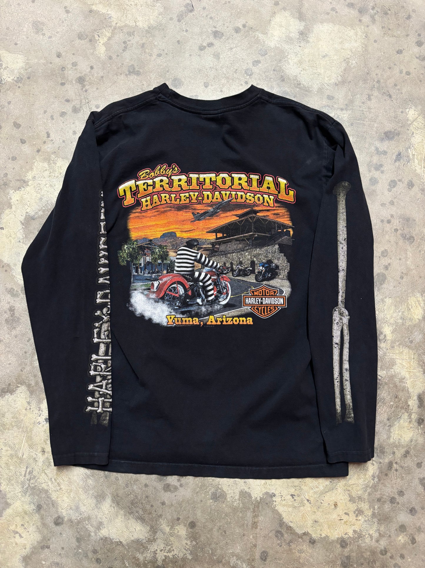 Vintage Harley Davidson Skeleton long sleeve shirt size large