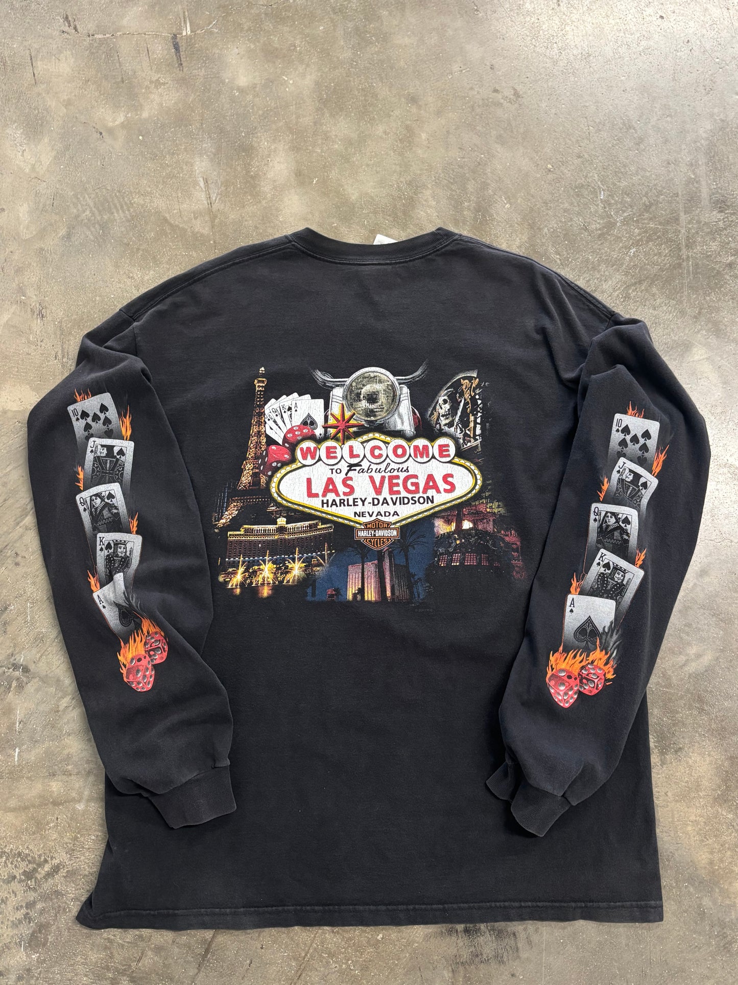 Vintage Harley Davidson Dice poker long sleeve size xl