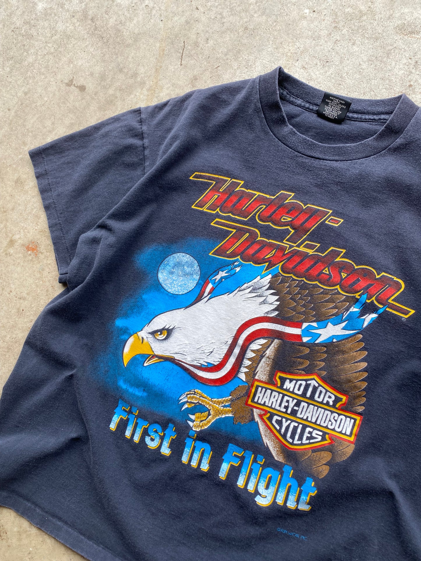 Vintage Harley Davidson First in Flight shirt size large