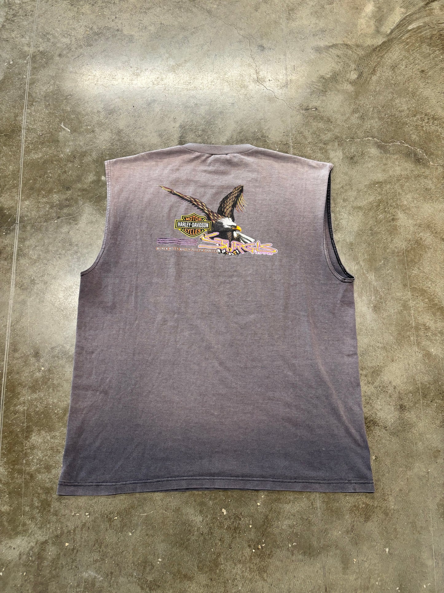 Vintage Harley Davidson smoked out tank top size xl