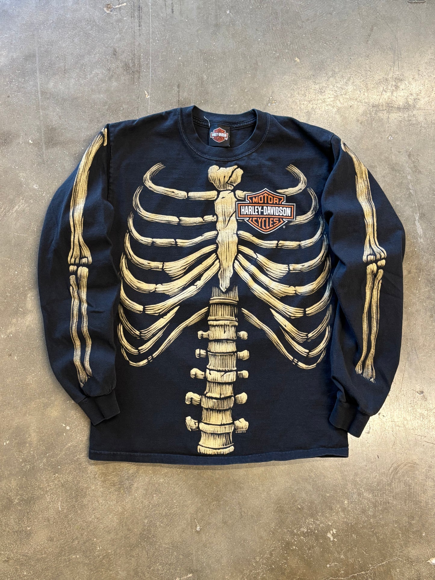 Harley Davidson Skeleton long sleeve size medium