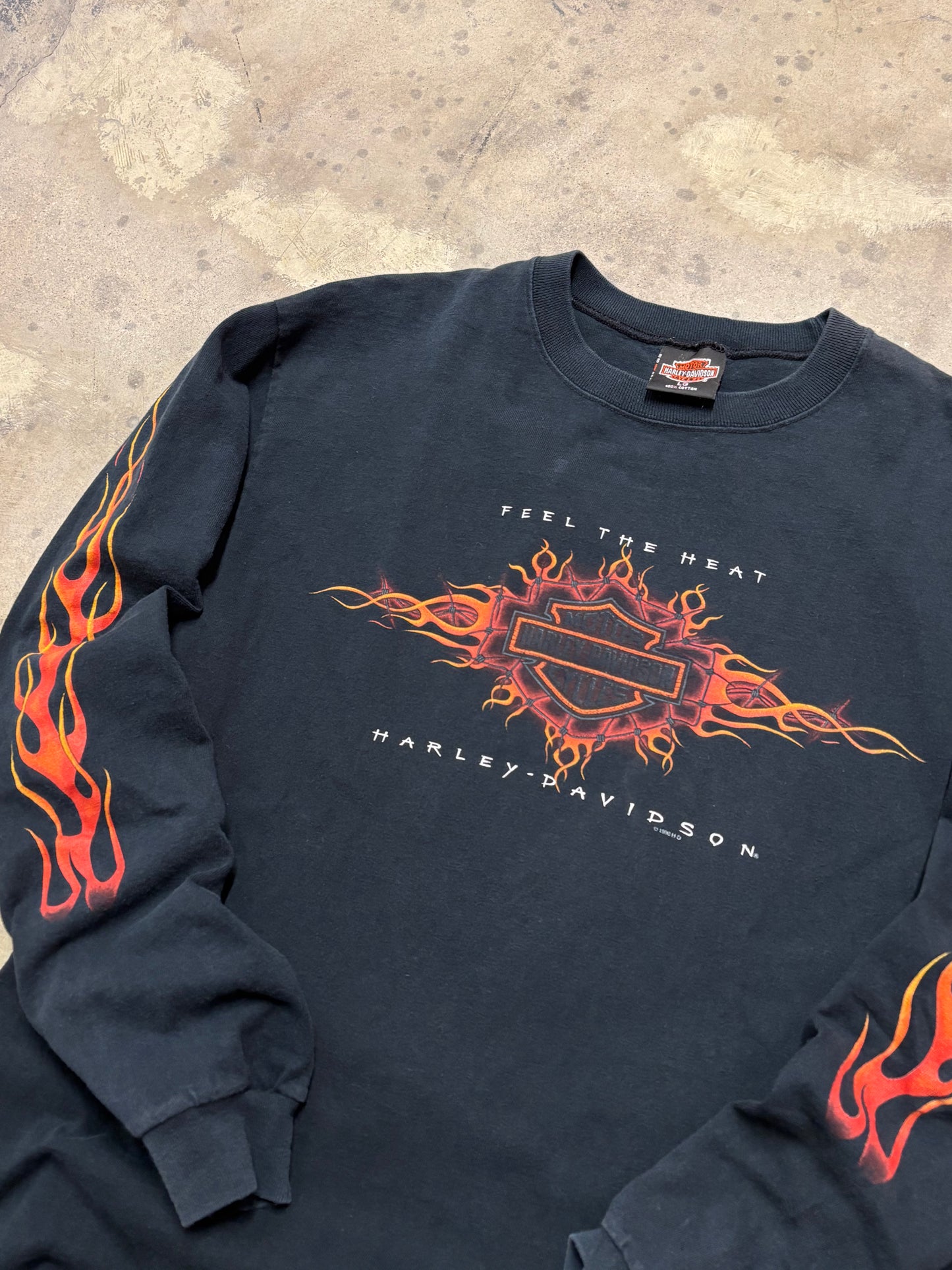 Vintage Harley Davidson Feel the heat long sleeve size large