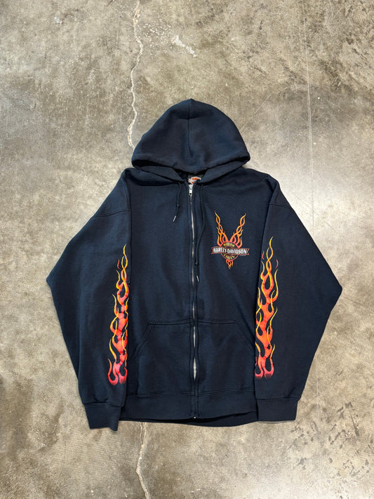 Vintage Harley Davidson zip up hoodie size large