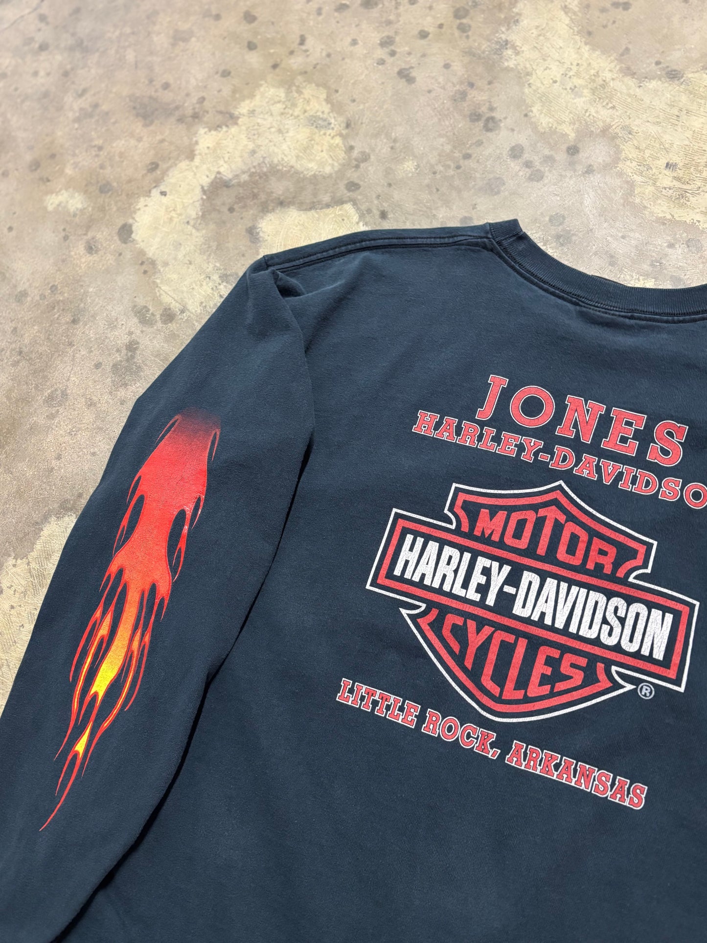 Vintage Harley Davidson Flame Logo longsleeve shirt size XL