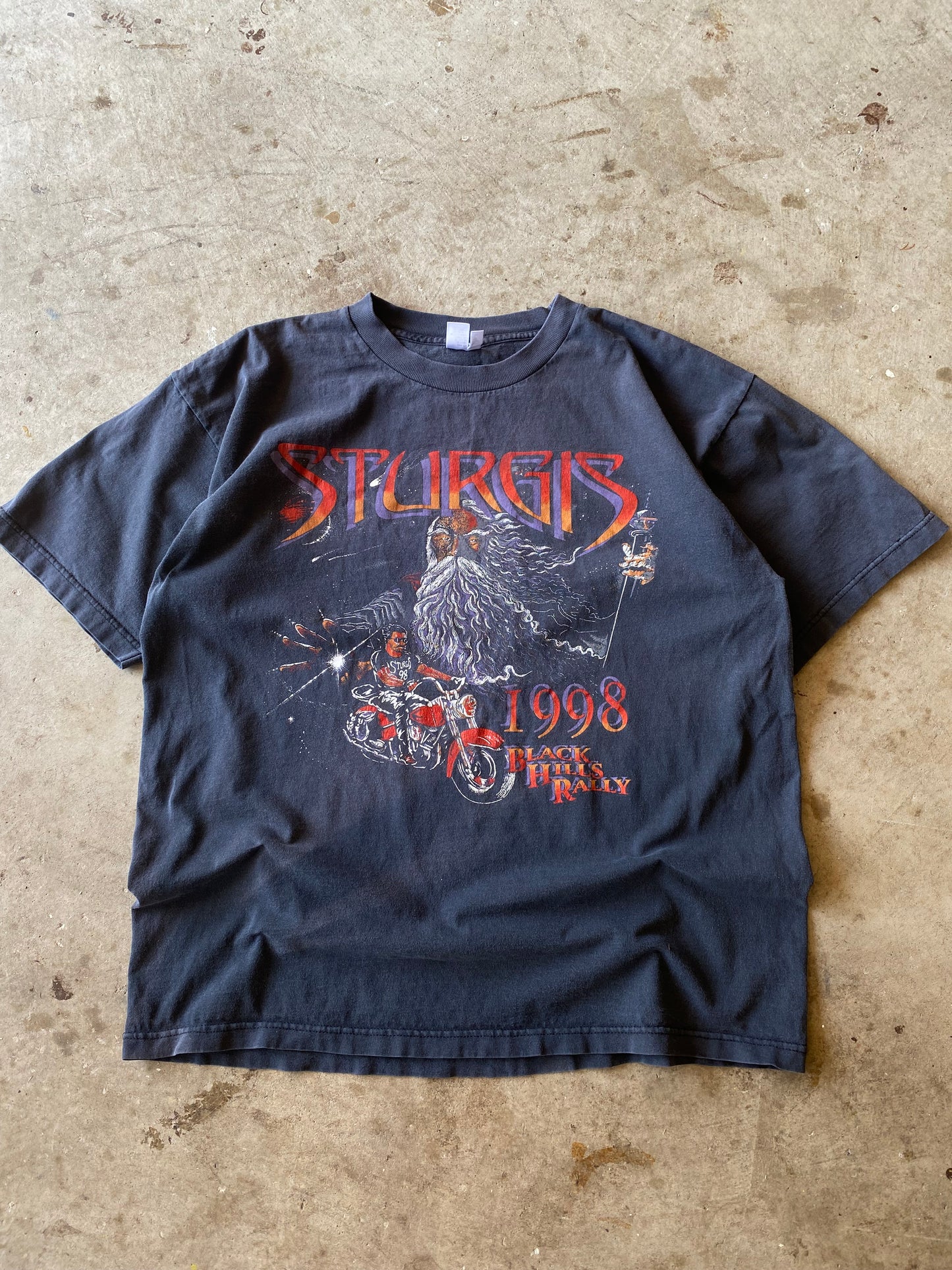 Vintage 90’s Sturgis Wizard Biker shirt size extra large