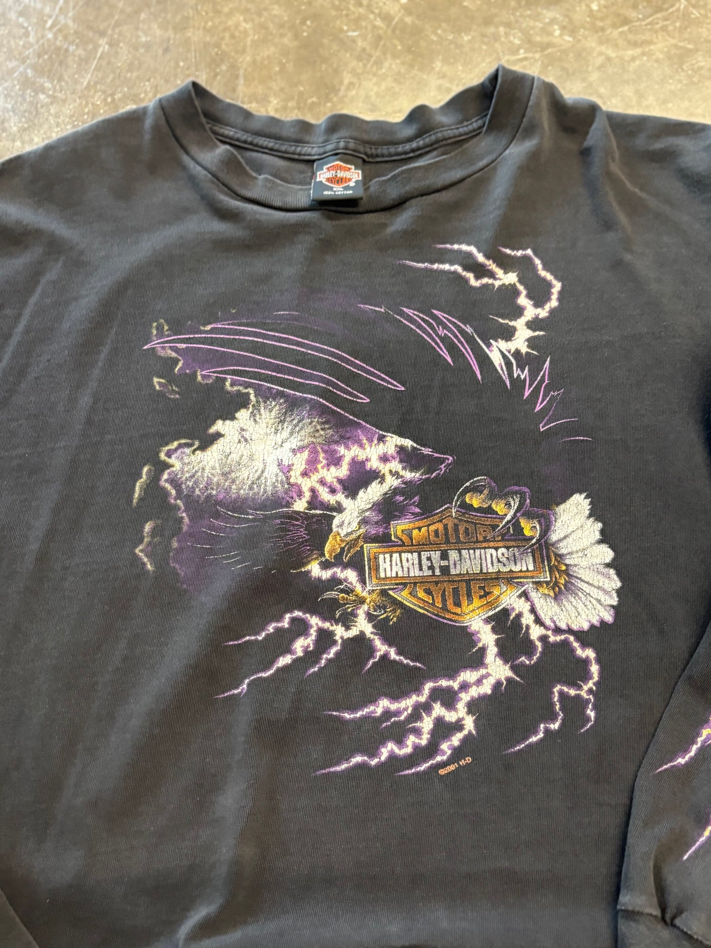 Vintage Lightning Harley Eagle longsleeve size XXL