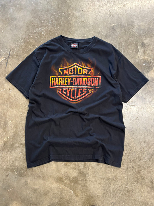 Harley Davidson Flame shield shirt size  large