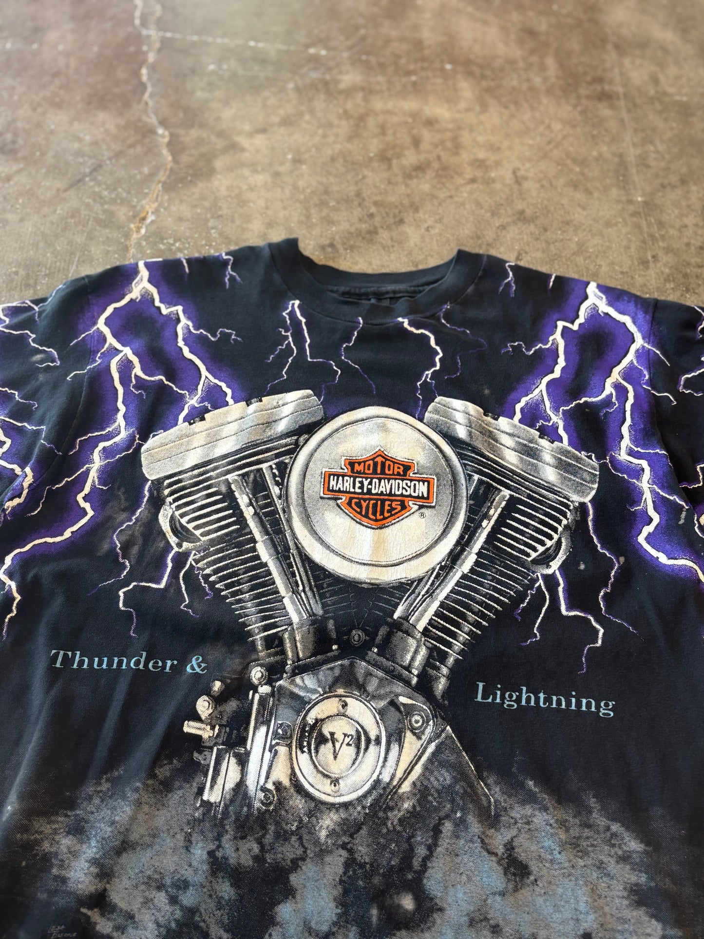 Vintage Harley Davidson purple Lightning