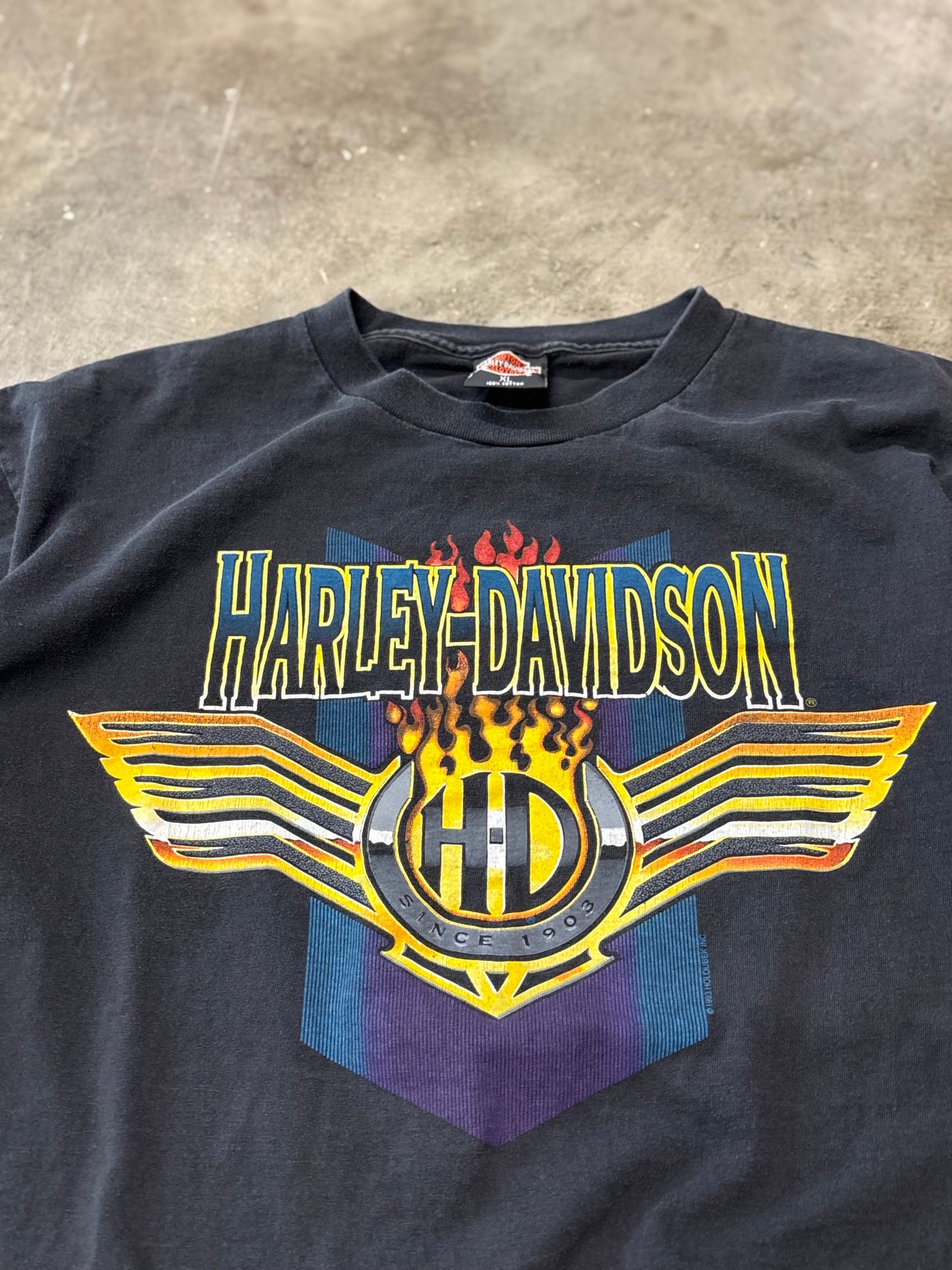 Vintage Harley Davidson Flame Crest shirt size XL