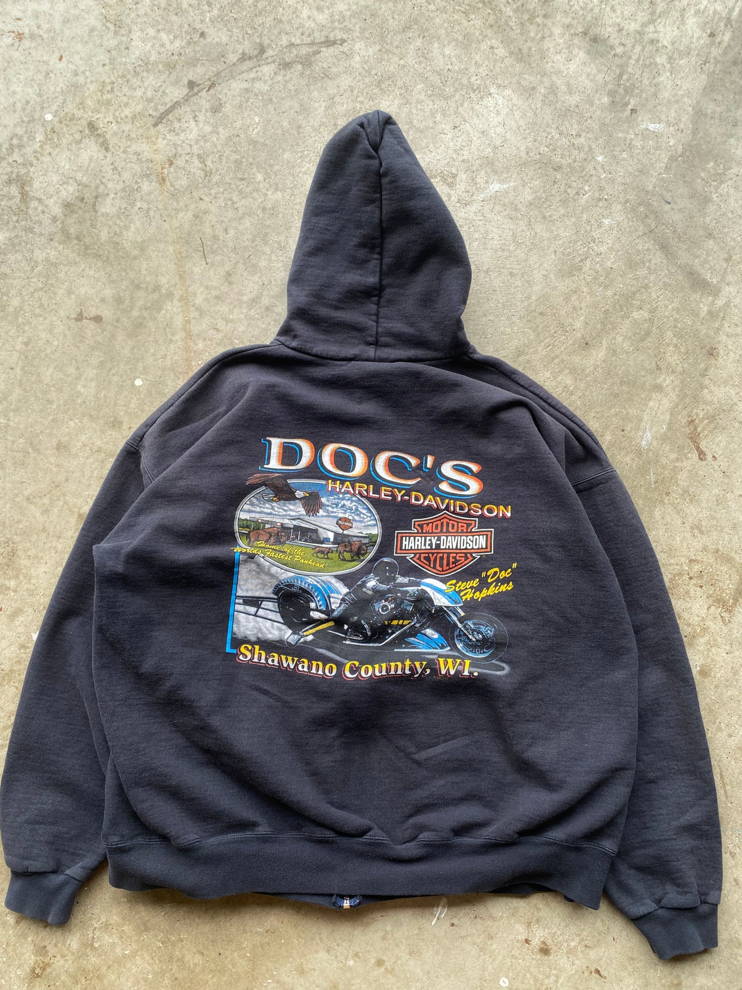 Vintage Harley Davidson Skull Hands hoodie size extra large