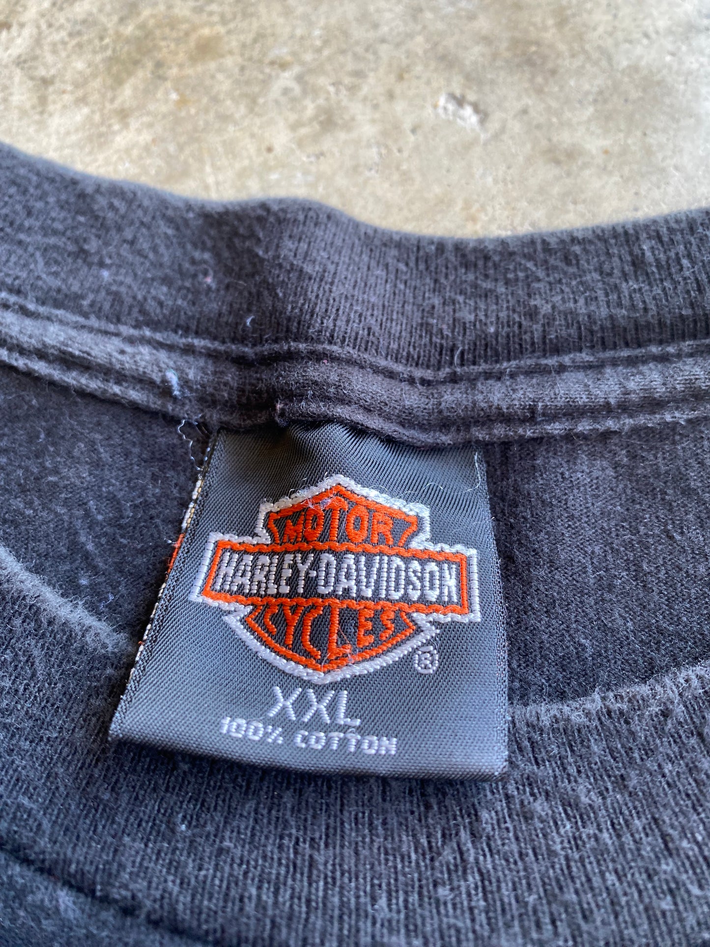 Vintage Harley Davidson V Flame Blue flame grail long sleeve shirt Size XXL